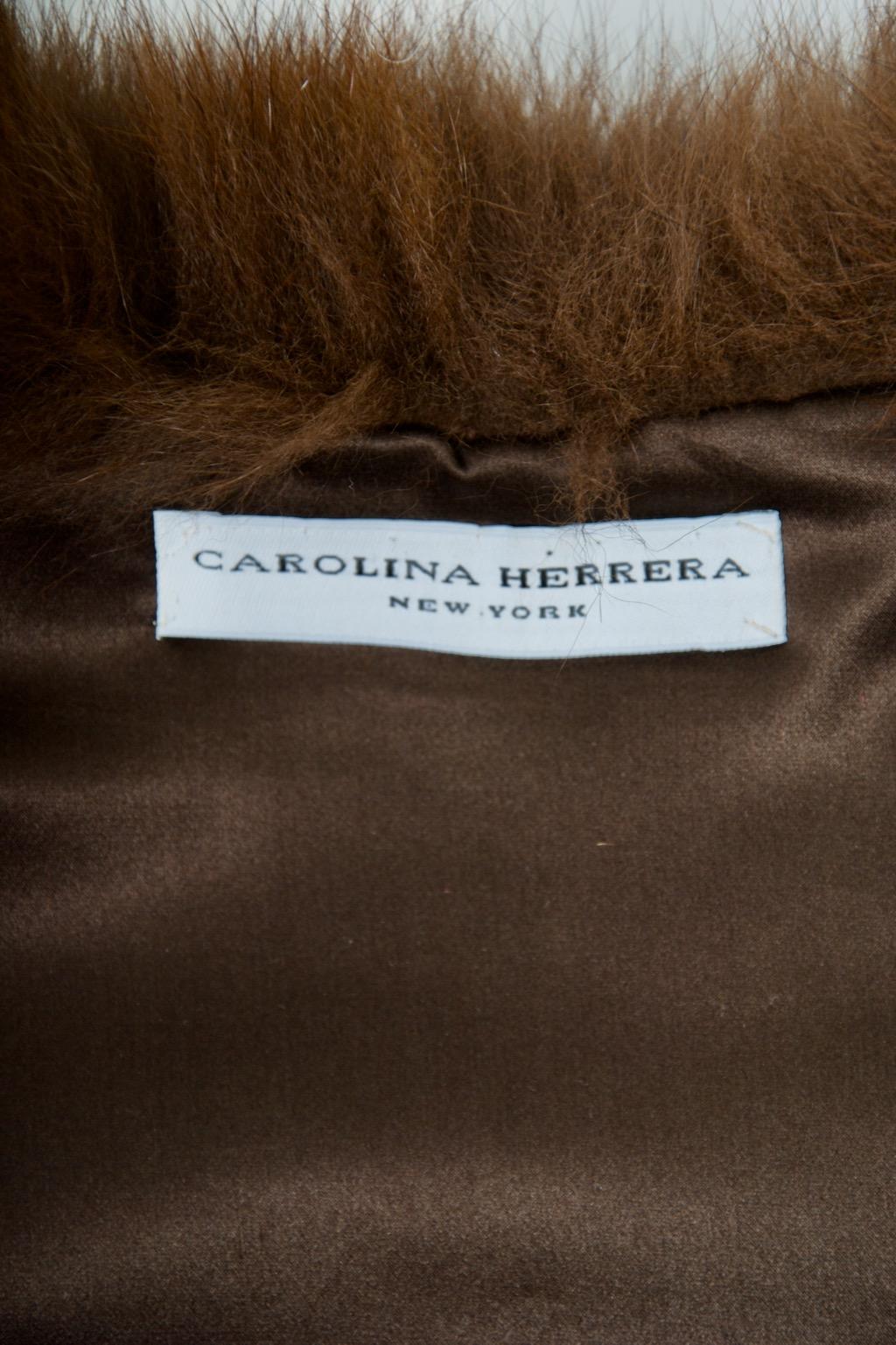 Stola di volpe marrone di Carolina Herrera in vendita 5