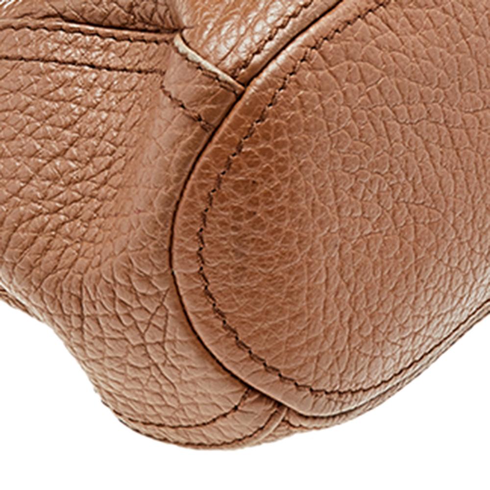 Carolina Herrera Brown Leather Chain Tassel Shoulder Bag 2