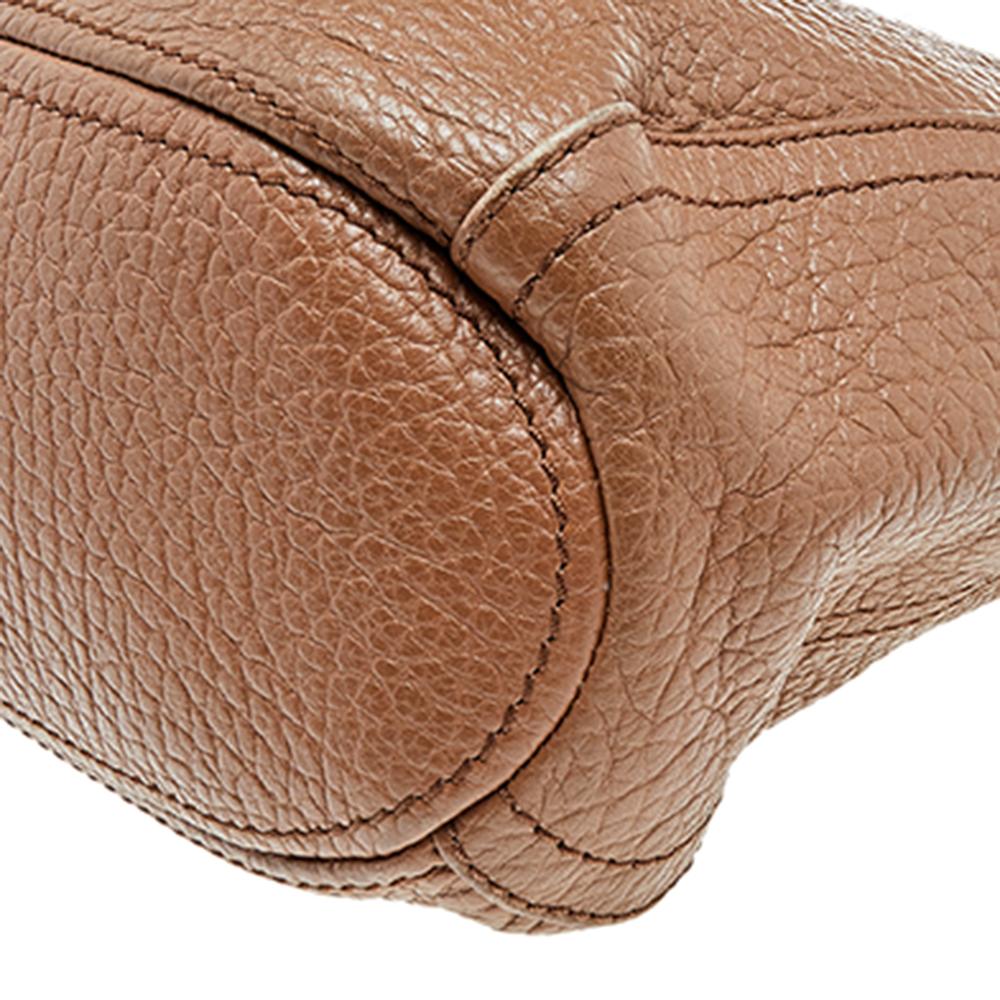Carolina Herrera Brown Leather Chain Tassel Shoulder Bag 3