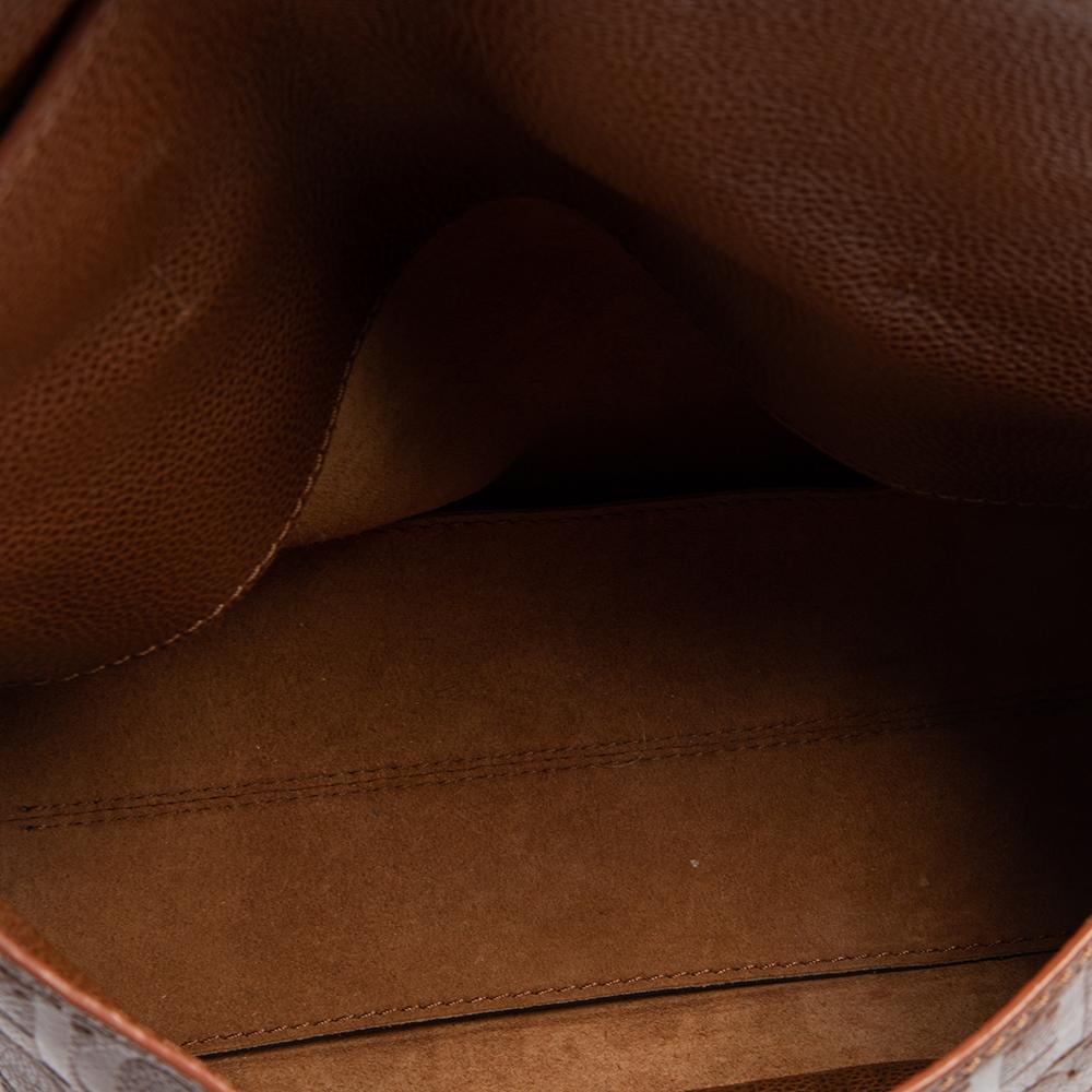 Carolina Herrera Brown Leather Minuetto Top Handle Bag 4