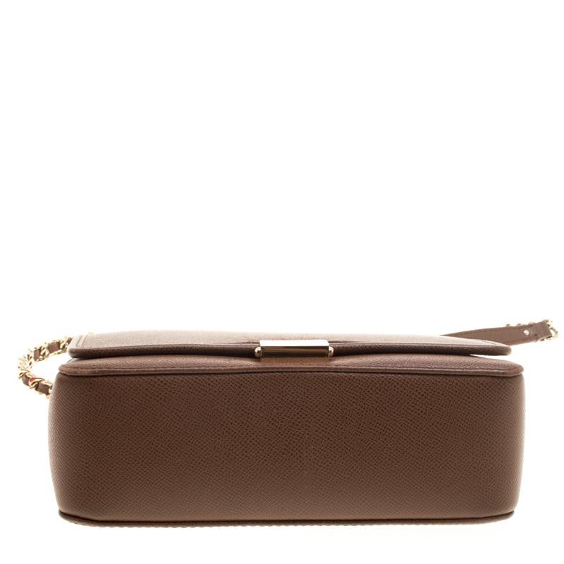 Carolina Herrera Brown Leather Shoulder Bag 2