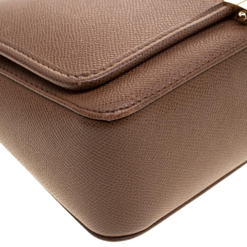 Carolina Herrera Brown Leather Shoulder Bag 5