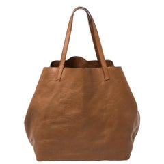 Carolina Herrera Brown Monogram Leather Matryoshka Tote