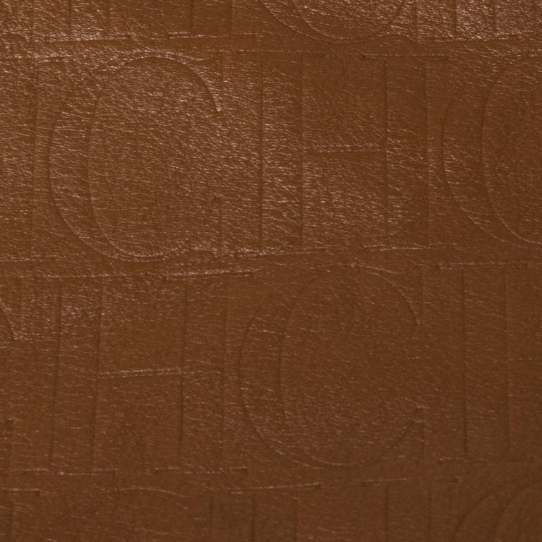 Carolina Herrera Brown Monogram Leather Matryoshka Tote at 1stDibs