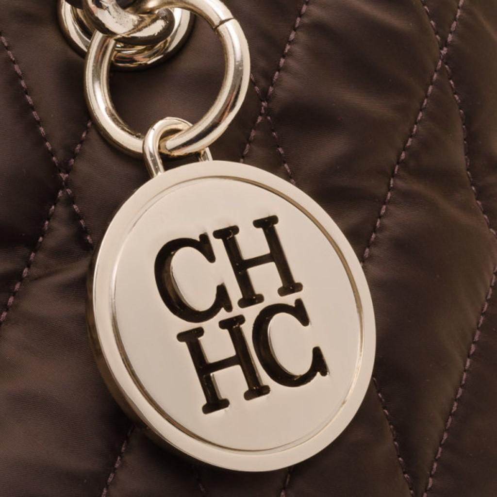 Carolina Herrera Braune gesteppte Nylon-Tasche 3