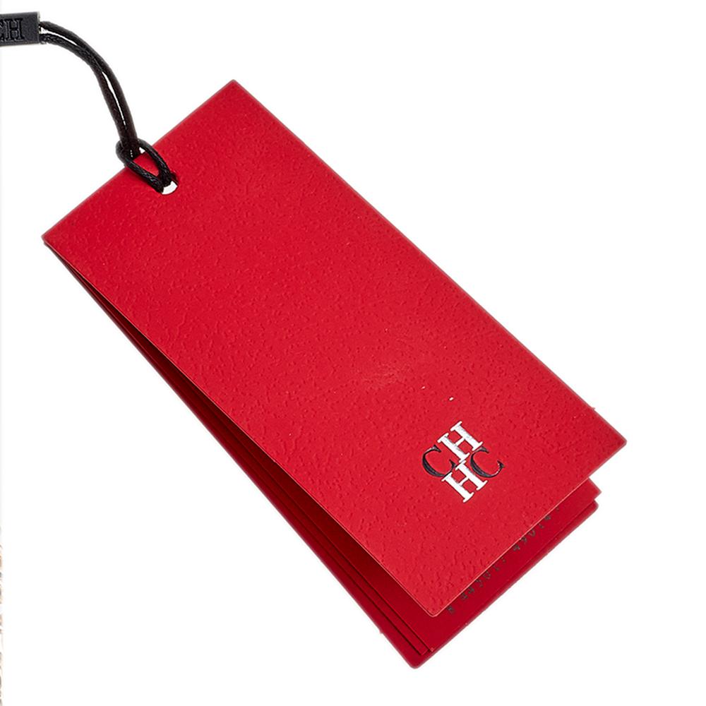 Carolina Herrera Burgundy/Brown PVC and Leather Wallet On Chain In New Condition In Dubai, Al Qouz 2