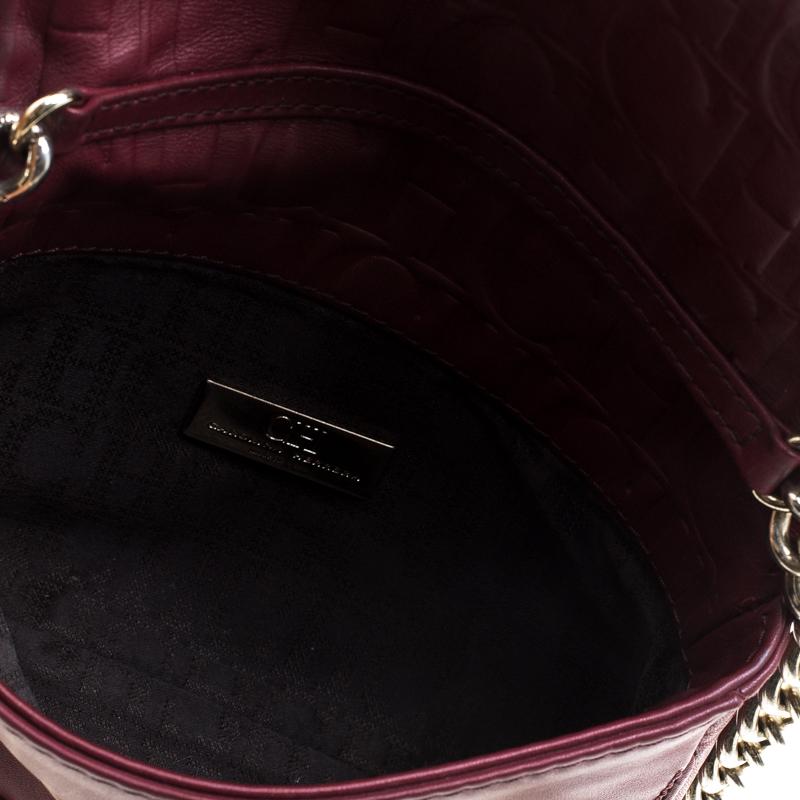 Carolina Herrera Burgundy Leather New Baltazar Crossbody Bag 1