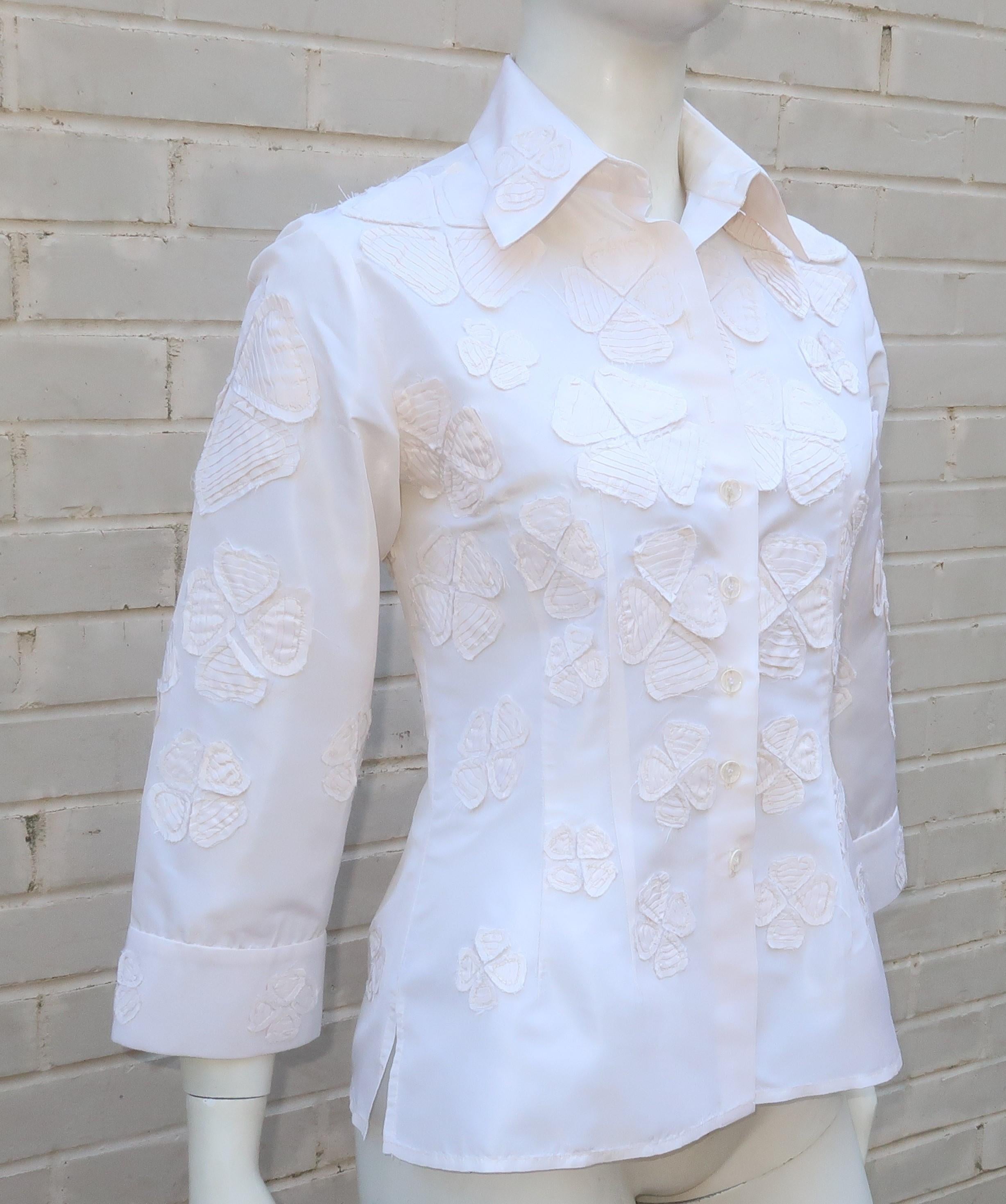 white blouse evening wear