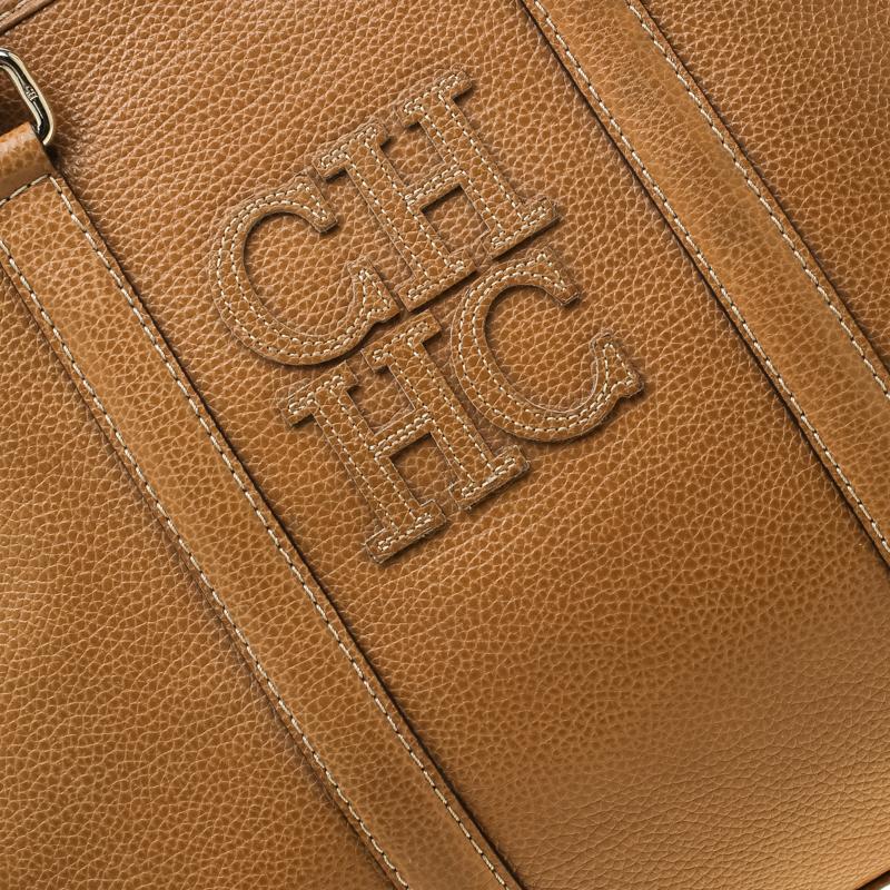 Carolina Herrera Caramel Leather Matteo Tote 2