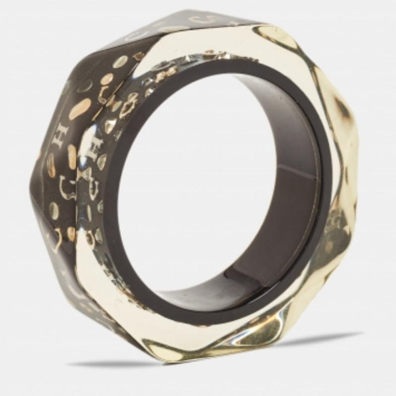 Carolina Herrera CH Cristales Pulsera de Resina Dorada en Bastante bueno estado para la venta en Dubai, Al Qouz 2