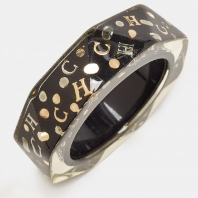 De las mujeres Carolina Herrera CH Cristales Pulsera de Resina Dorada en venta