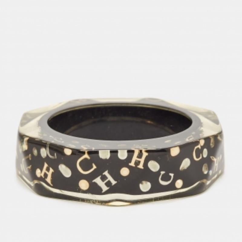 Bracciale in resina con cristalli CH di Carolina Herrera in tonalità oro
