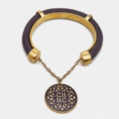 Bracelet en cuir doré Carolina Herrera CH