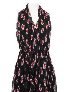 Carolina Herrera Chiffon Printed Halter Dress