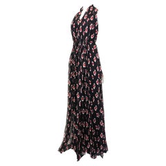 Carolina Herrera Chiffon Printed Halter Dress