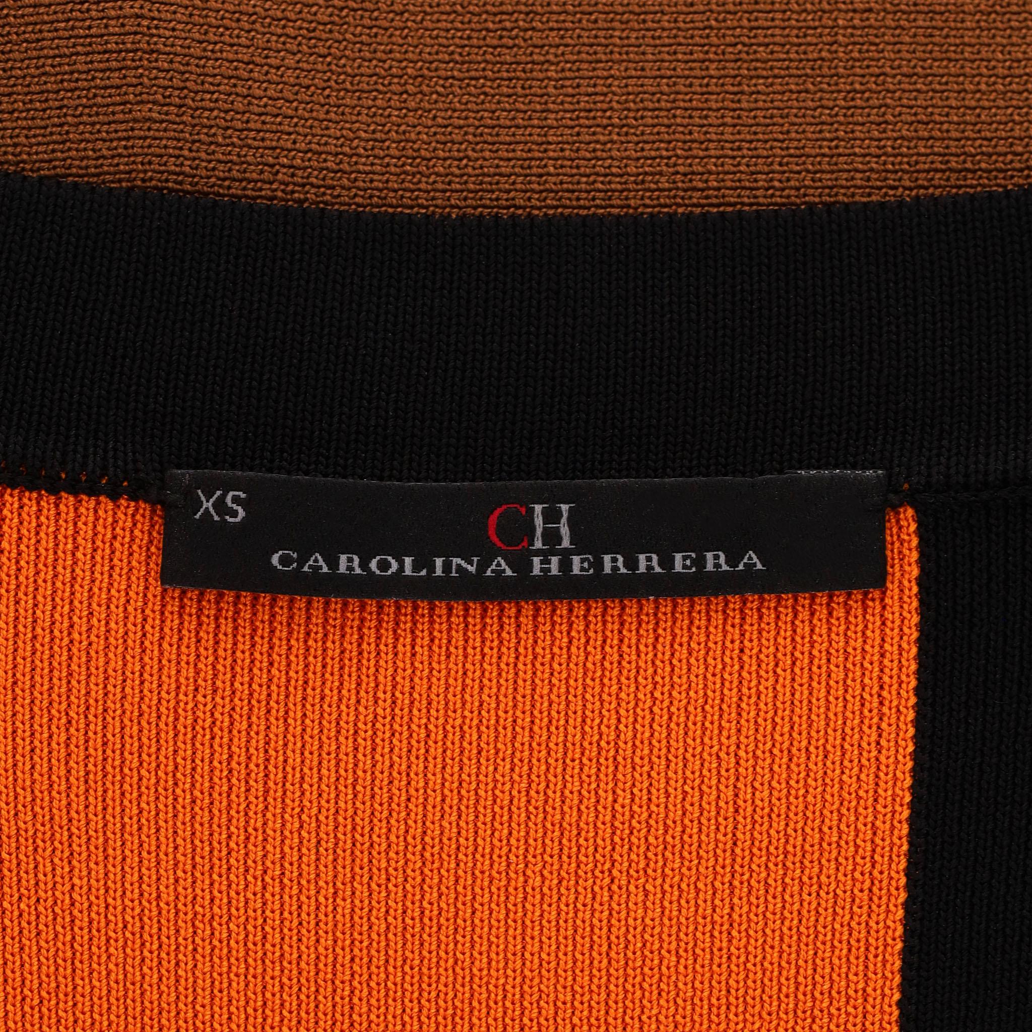 Carolina Herrera - Robe mi-longue à empiècements de couleur en vente 1
