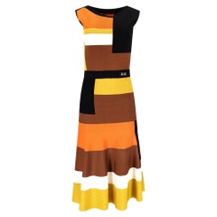 Carolina Herrera Colour-Block Midi Dress