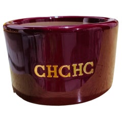 Carolina Herrera Cranberry Color Wide Bangle