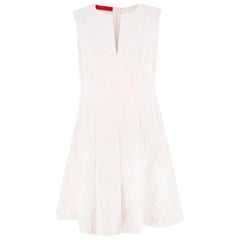 Carolina Herrera Cream Floral A Line Dress US 8