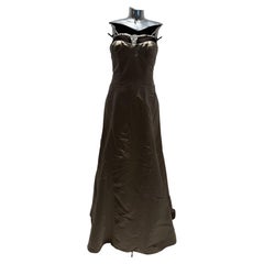 Carolina Herrera Cream Strapless Dress