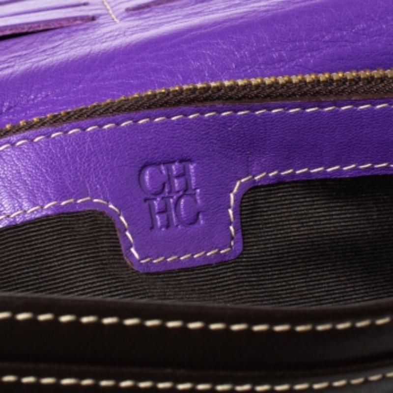 De las mujeres Cartera Continental con Solapa Marrón Oscuro Carolina Herrera en venta