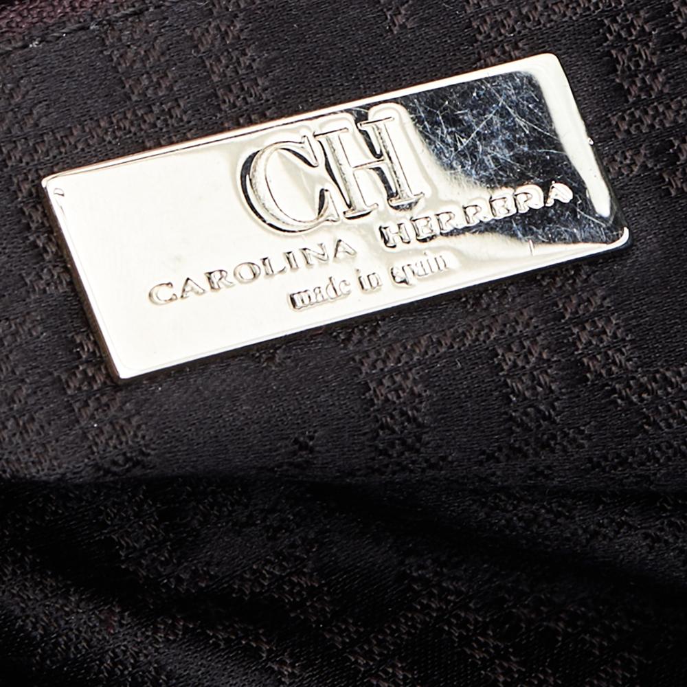 Carolina Herrera Dark Green Leather Tassel Zip Tote 3