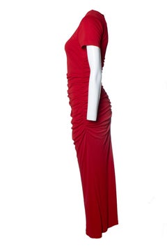 Carolina Herrera, Draped maxi dress in red