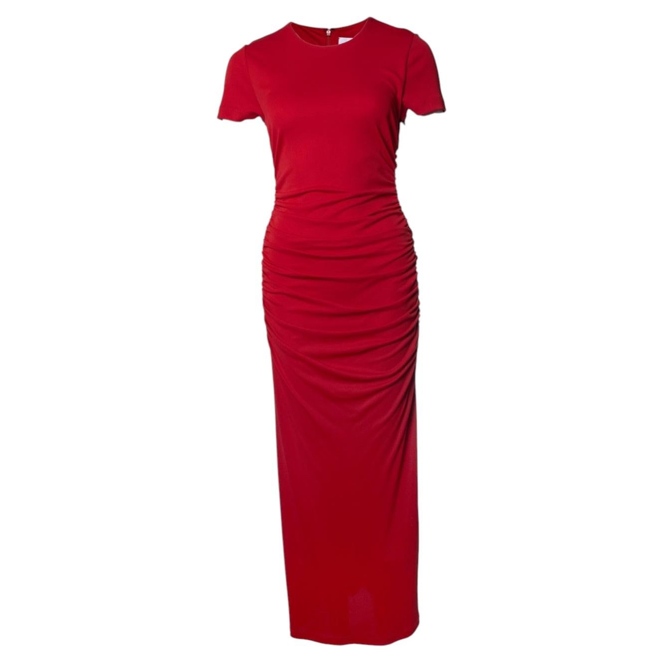 Carolina Herrera, Draped maxi dress in red