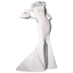 Carolina Herrera Faye Off The Shoulder Silk Faille Mermaid Gown XS
