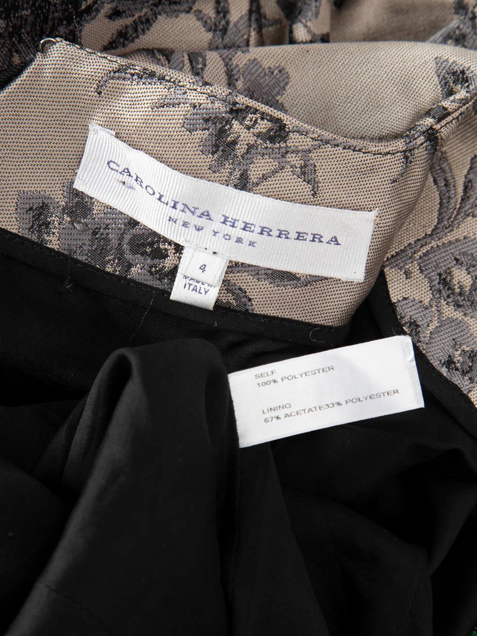 Carolina Herrera Floral Bodycon Knee Length Dress Size S For Sale 3