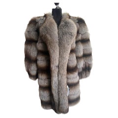 Carolina Herrera fox fur coat size 10/M