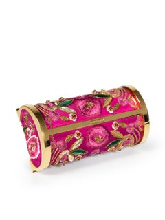 Carolina Herrera Fuchsia Metropolitan Insignia Clutch