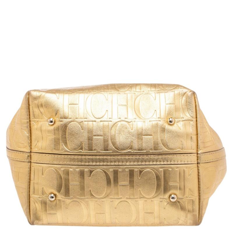  Carolina Herrera Fourre-tout Matryoshka en cuir avec monogramme doré Pour femmes 