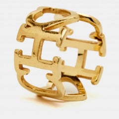 Carolina Herrera Gold Tone Ring Size 53
