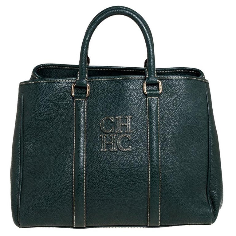 CH Carolina Herrera Blue Leather Chain Tassel Crossbody Bag at 1stDibs