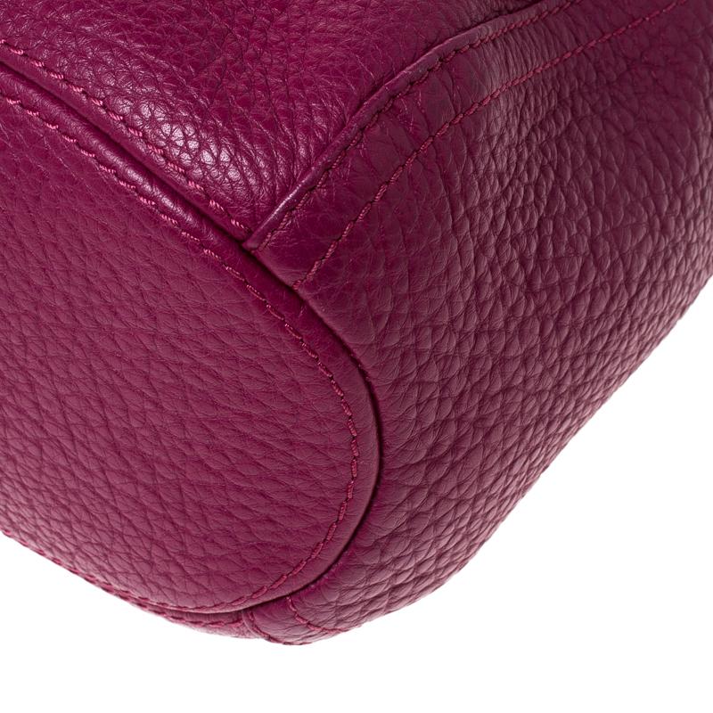 Carolina Herrera Hot Pink Leather Chain Tassel Shoulder Bag 3