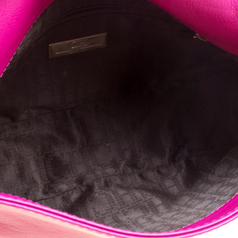 Carolina Herrera Hot Pink Leather New Baltazar Flap Shoulder Bag 3