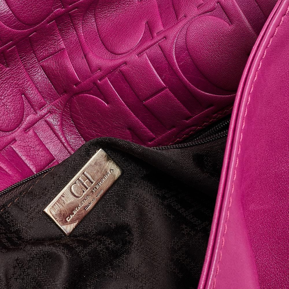 Carolina Herrera Hot Pink Leather New Baltazar Shoulder Bag 3