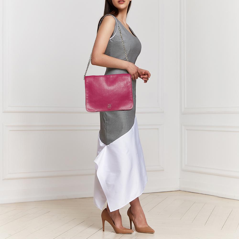hot pink shoulder bag