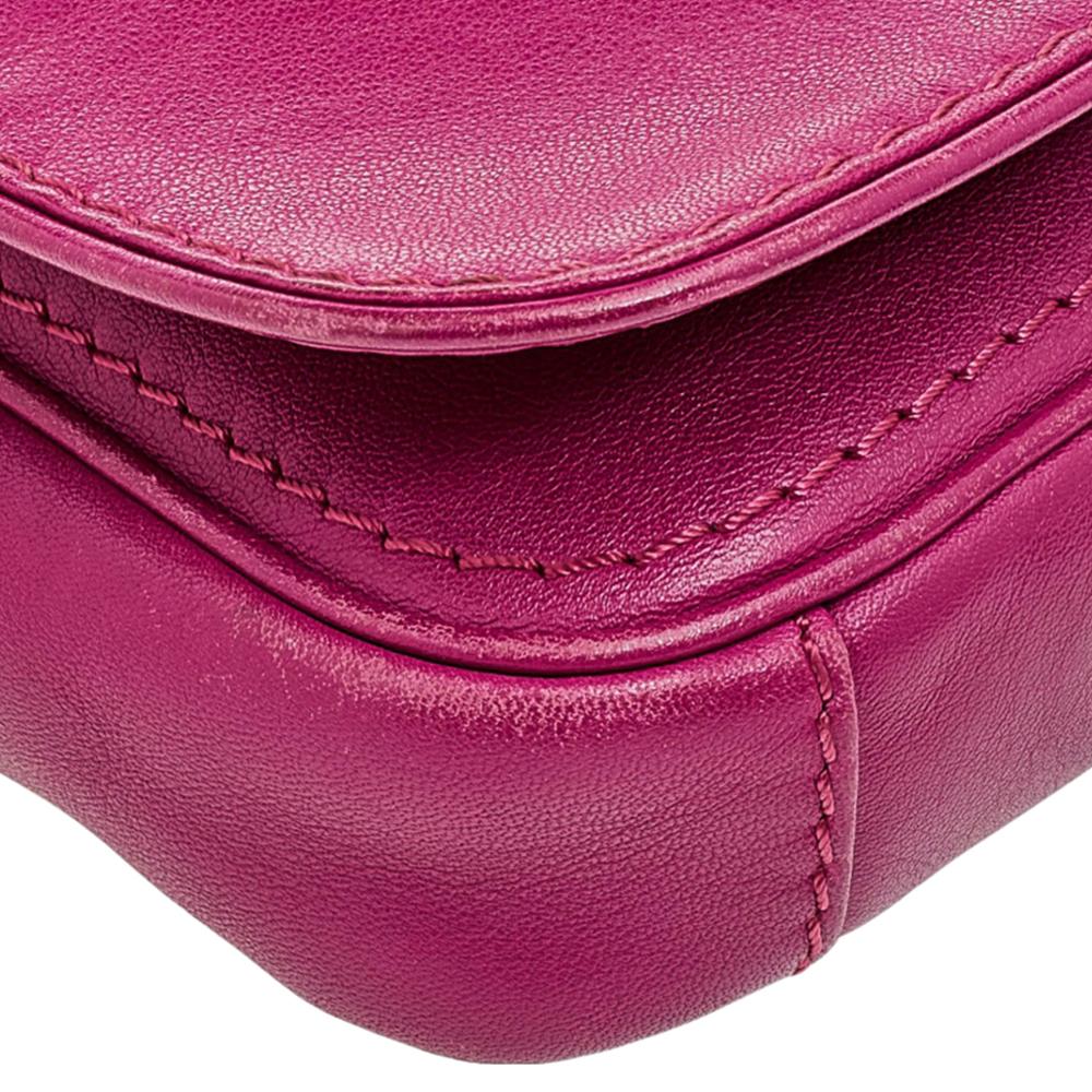 Carolina Herrera Hot Pink Leather New Baltazar Shoulder Bag 1