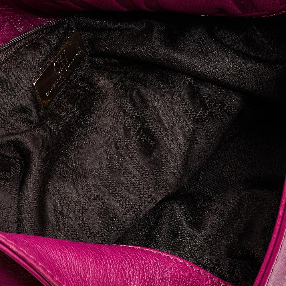 Carolina Herrera Hot Pink Leather New Baltazar Shoulder Bag 2