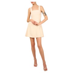 Carolina Herrera ivory cream sleeveless fit and flare babydoll style mini dress