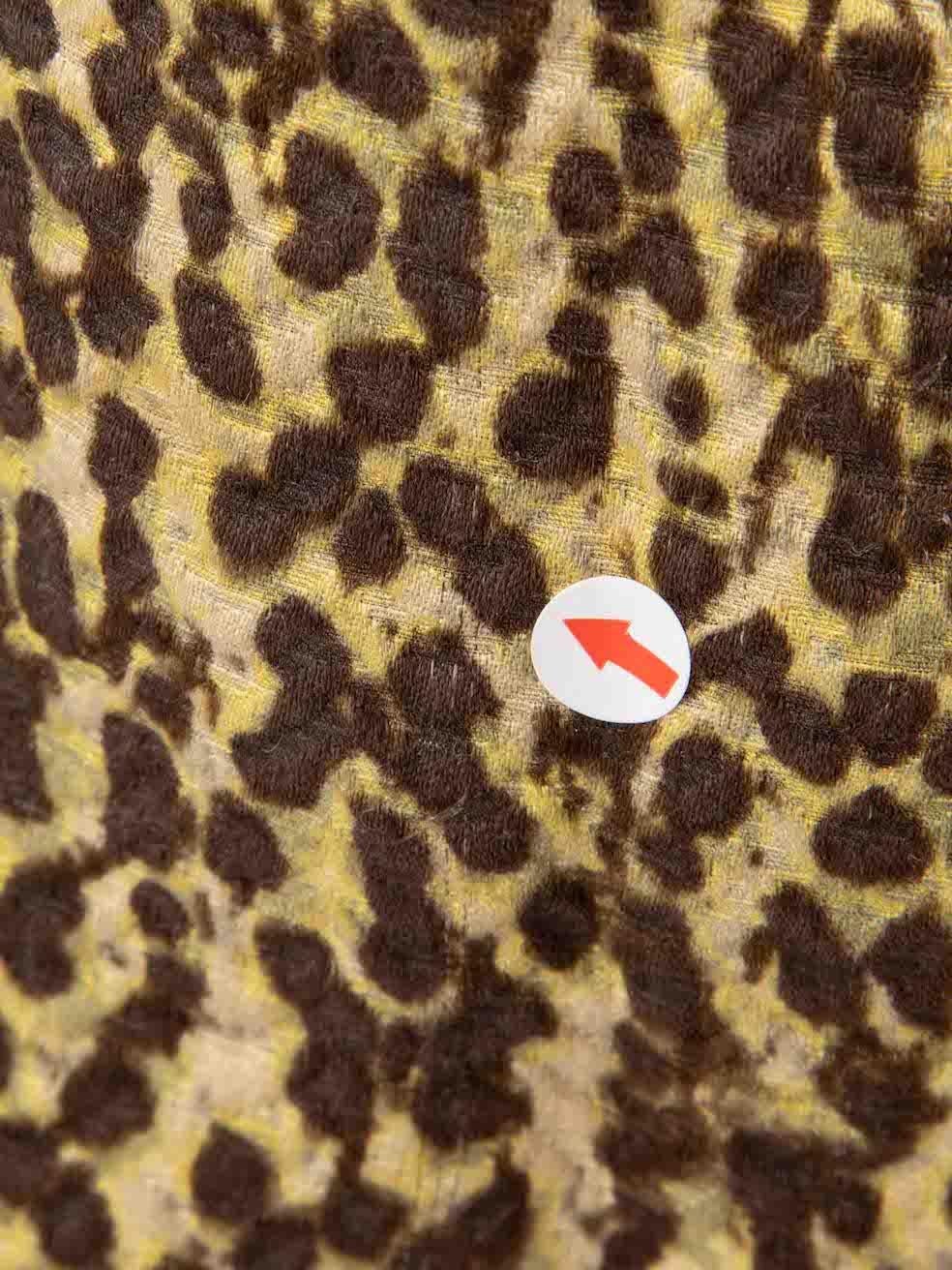 Carolina Herrera Leopard Wool Knee Length Dress Size S For Sale 1
