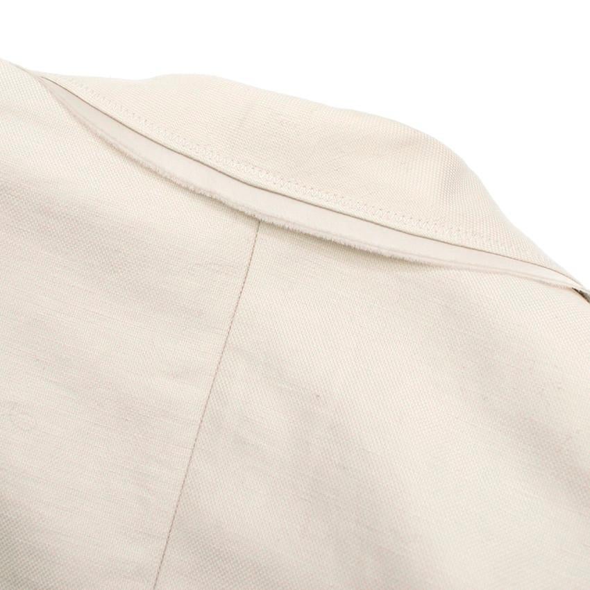 Carolina Herrera Linen Blend Blazer Jacket UK 8 3