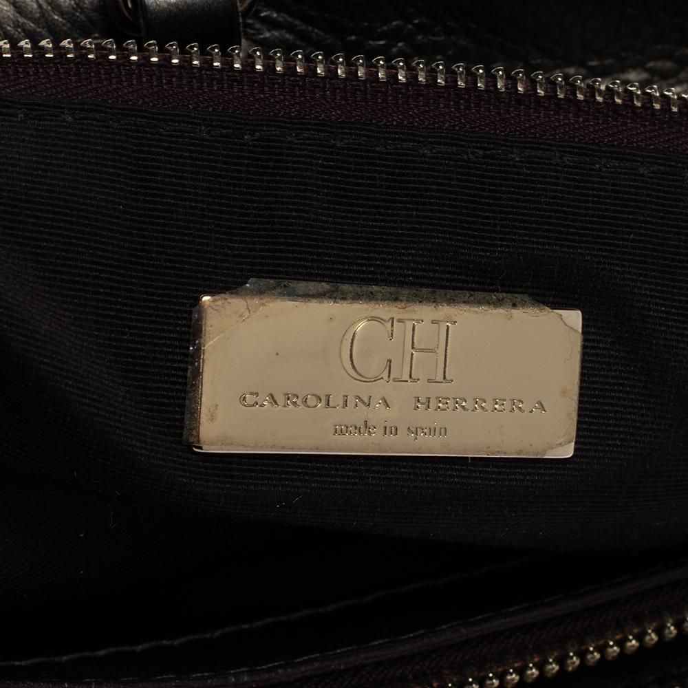 Carolina Herrera Metallic Quilted Leather Shopper Tote 5