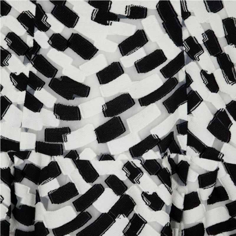 Carolina Herrera Monochrome Drop Waist Dress Size L 2