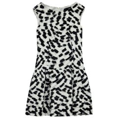 Carolina Herrera Monochrome Drop Waist Dress Size L