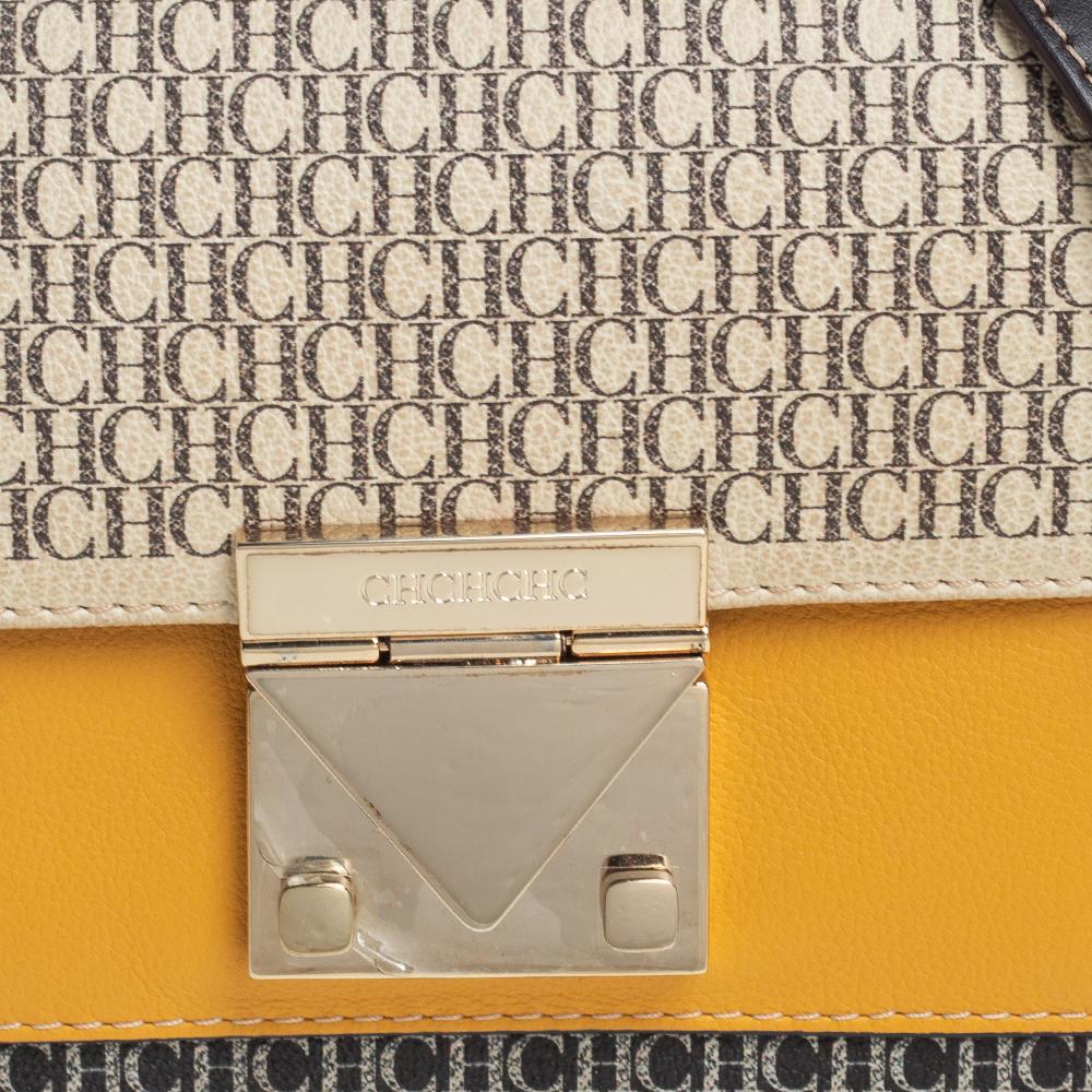 Carolina Herrera Multicolor Coated Canvas and Leather Carry on Bandoulière Bag 2
