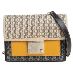 Carolina Herrera Multicolor Coated Canvas and Leather Carry on Bandoulière Bag