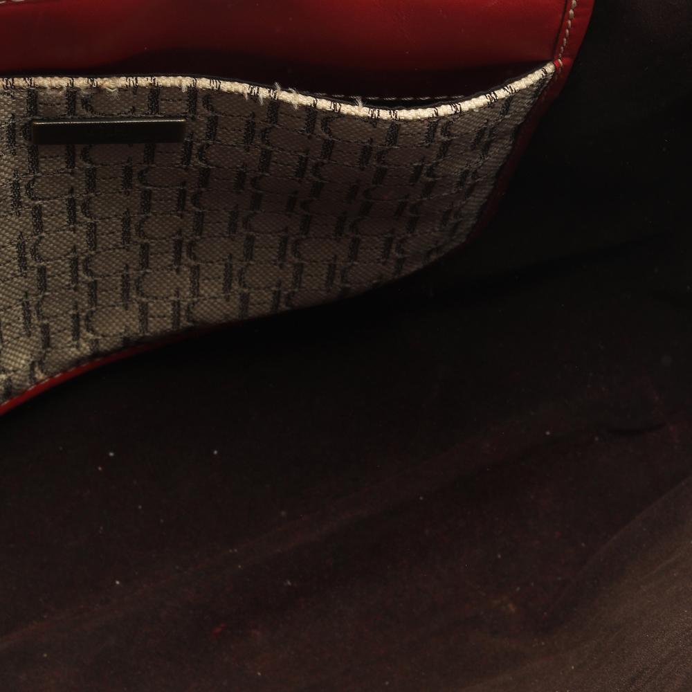 Carolina Herrera Mehrfarbige Shopper-Tasche aus Canvas und Leder mit Monogramm 3
